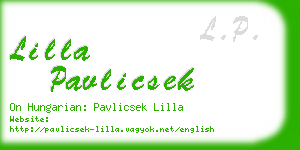 lilla pavlicsek business card